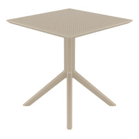 Compamia Sky Square Table 27 inch Taupe