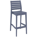 Compamia Sky Ares Square Bar Set with 2 Barstools Black/Dark Gray/Taupe/White