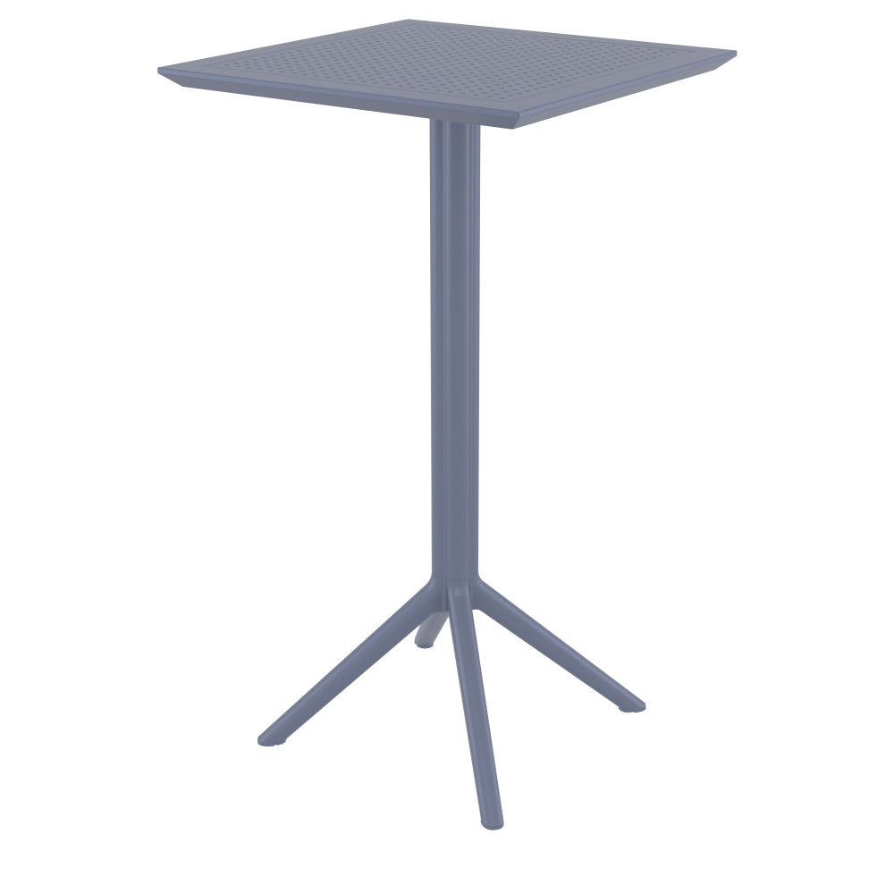 Compamia Sky Ares Square Bar Set with 2 Barstools Black/Dark Gray/Taupe/White