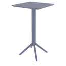 Compamia Sky Ares Square Bar Set with 2 Barstools Black/Dark Gray/Taupe/White