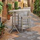 Compamia Sky Ares Square Bar Set with 2 Barstools Black/Dark Gray/Taupe/White