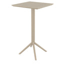 Compamia Sky Ares Square Bar Set with 2 Barstools Black/Dark Gray/Taupe/White