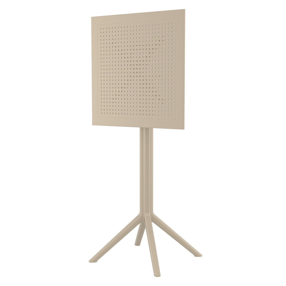 Compamia Sky Ares Square Bar Set with 2 Barstools Black/Dark Gray/Taupe/White