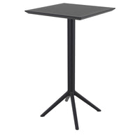 Compamia Sky Air Square Bar Set with 2 Barstools Black/Dark Gray/Taupe/White