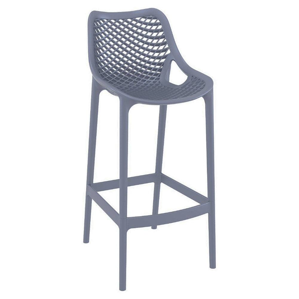 Compamia Sky Air Square Bar Set with 2 Barstools Black/Dark Gray/Taupe/White