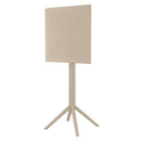 Compamia Sky Air Square Bar Set with 2 Barstools Black/Dark Gray/Taupe/White