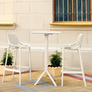 Compamia Sky Air Square Bar Set with 2 Barstools Black/Dark Gray/Taupe/White