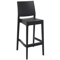 Compamia Sky Maya Square Bar Set with 2 Barstools in Black/Dark Gray/Taupe/White/Olive Green