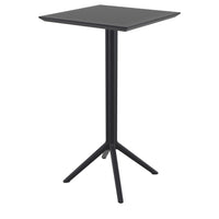 Compamia Sky Maya Square Bar Set with 2 Barstools in Black/Dark Gray/Taupe/White/Olive Green