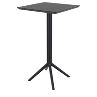 Compamia Sky Cross Square Bar Set with 2 Barstools  in Black/Dark Gray/Taupe/White/Olive Green