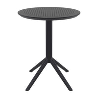 Compamia Sky Round Folding Table 24 inch Black/Taupe/Dark Grey/Olive Green/White