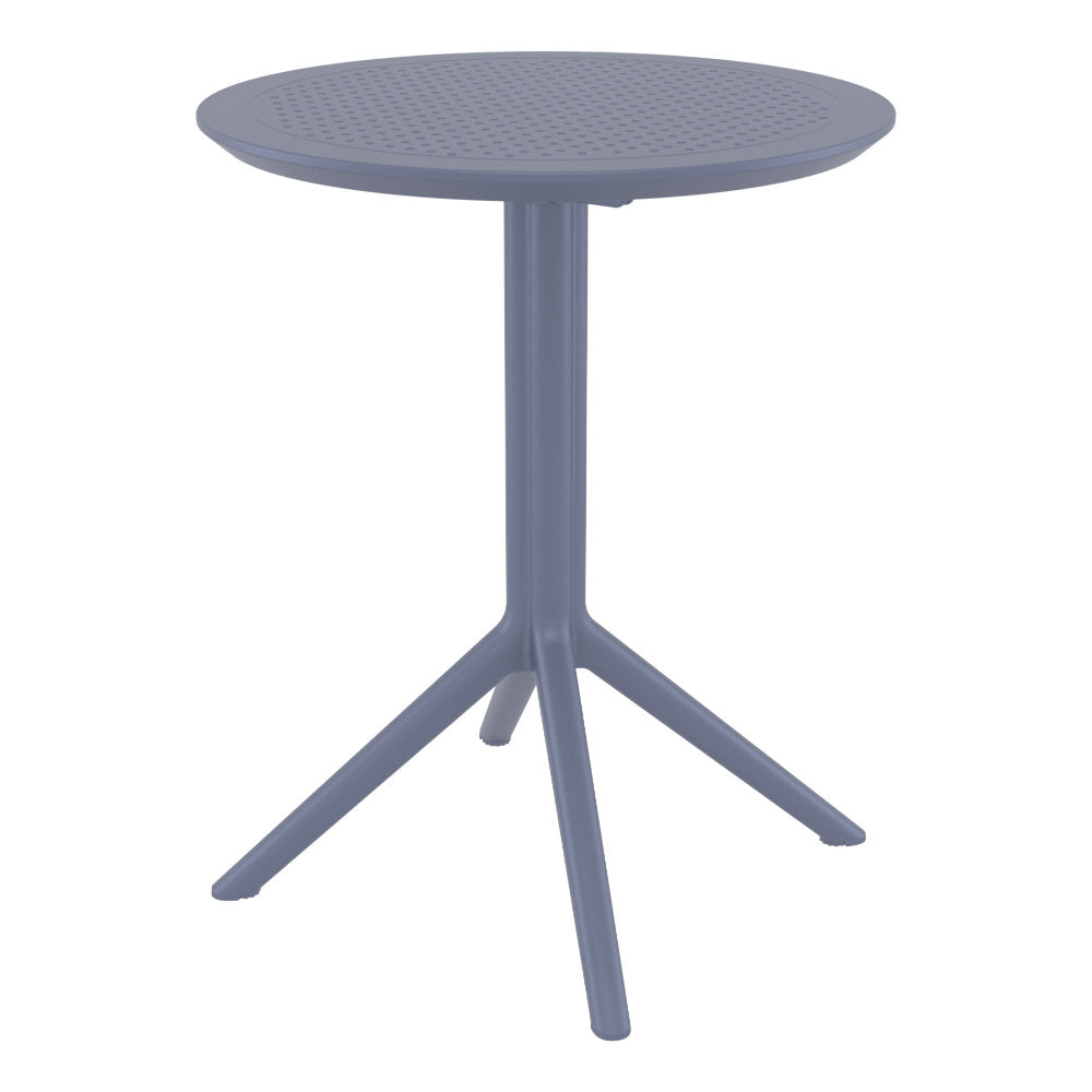Compamia Sky Round Folding Table 24 inch Black/Taupe/Dark Grey/Olive Green/White