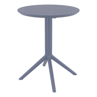 Compamia Sky Round Folding Table 24 inch Black/Taupe/Dark Grey/Olive Green/White
