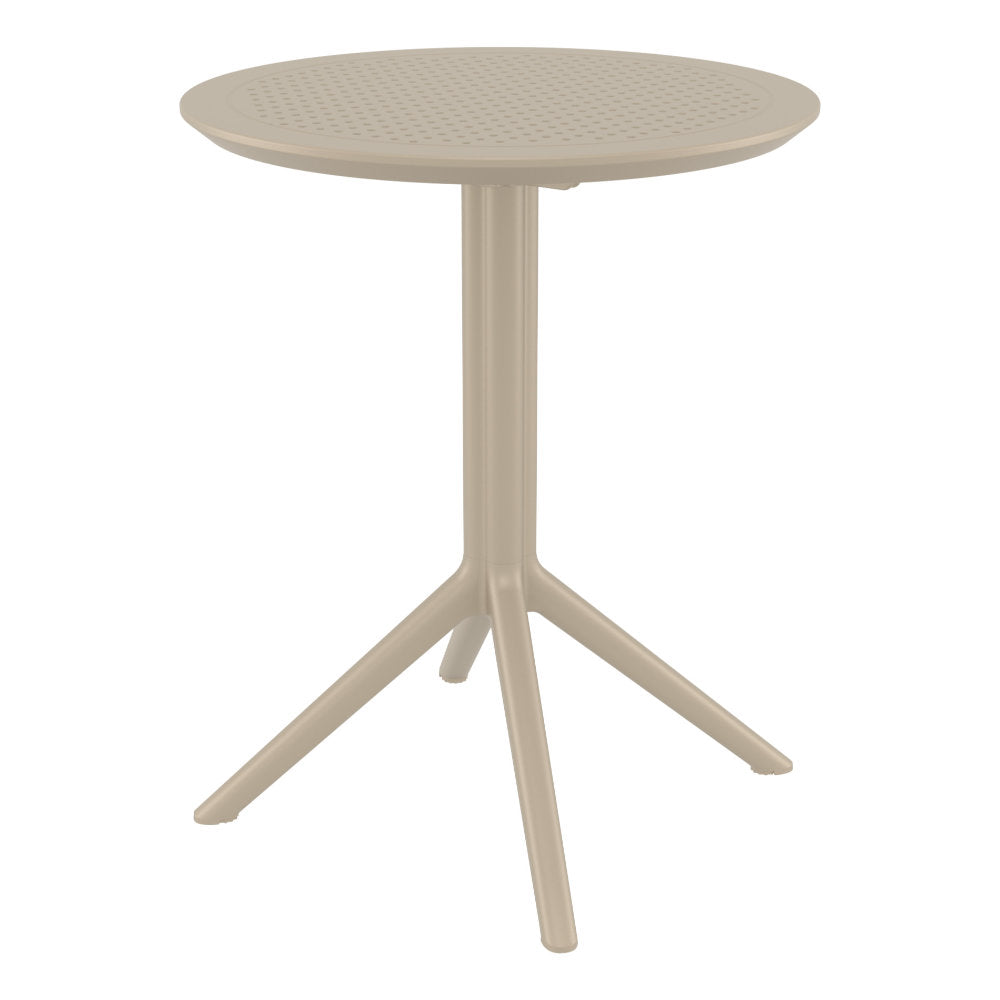Compamia Sky Round Folding Table 24 inch Black/Taupe/Dark Grey/Olive Green/White
