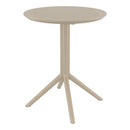 Compamia Sky Round Folding Table 24 inch Black/Taupe/Dark Grey/Olive Green/White