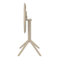 Compamia Sky Round Folding Table 24 inch Black/Taupe/Dark Grey/Olive Green/White