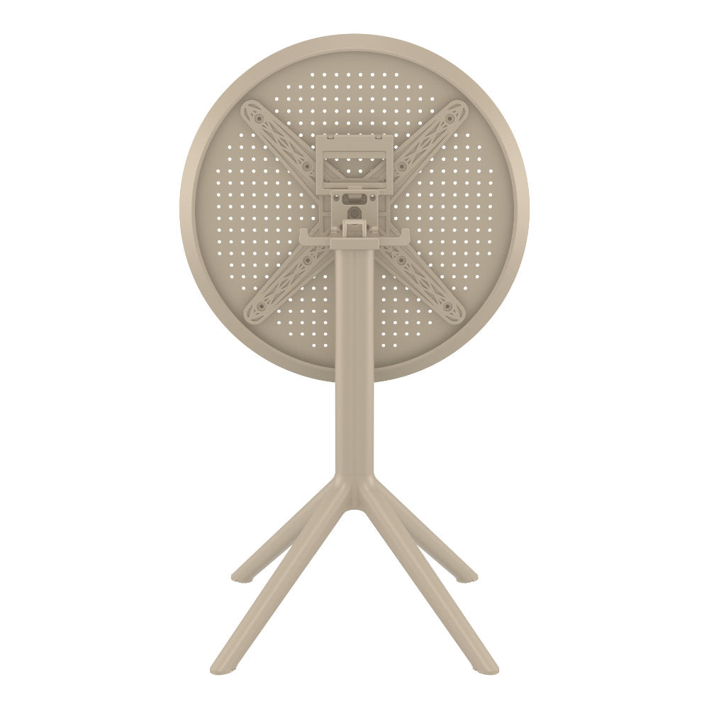 Compamia Sky Round Folding Table 24 inch Black/Taupe/Dark Grey/Olive Green/White