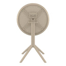 Compamia Sky Round Folding Table 24 inch Black/Taupe/Dark Grey/Olive Green/White