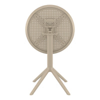 Compamia Sky Round Folding Table 24 inch Black/Taupe/Dark Grey/Olive Green/White