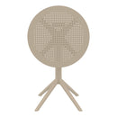 Compamia Sky Round Folding Table 24 inch Black/Taupe/Dark Grey/Olive Green/White