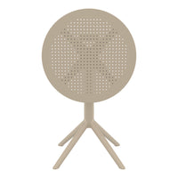 Compamia Sky Round Folding Table 24 inch Black/Taupe/Dark Grey/Olive Green/White