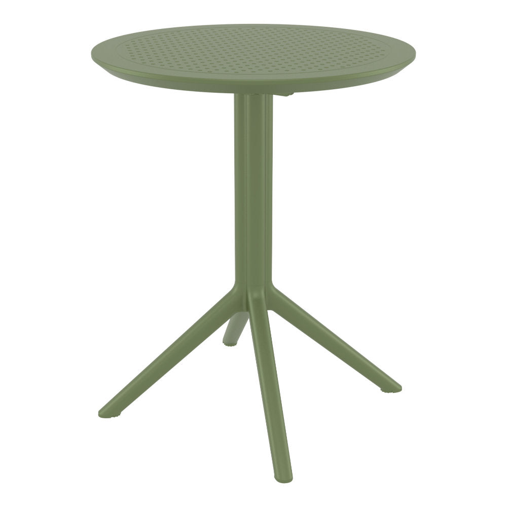 Compamia Sky Round Folding Table 24 inch Black/Taupe/Dark Grey/Olive Green/White