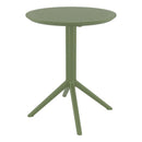 Compamia Sky Round Folding Table 24 inch Black/Taupe/Dark Grey/Olive Green/White