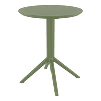 Compamia Sky Round Folding Table 24 inch Black/Taupe/Dark Grey/Olive Green/White