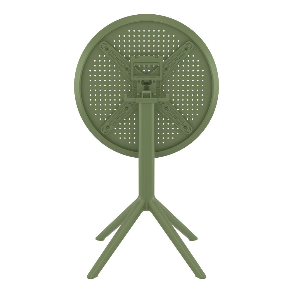 Compamia Sky Round Folding Table 24 inch Black/Taupe/Dark Grey/Olive Green/White