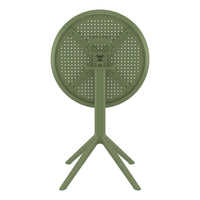 Compamia Sky Round Folding Table 24 inch Black/Taupe/Dark Grey/Olive Green/White