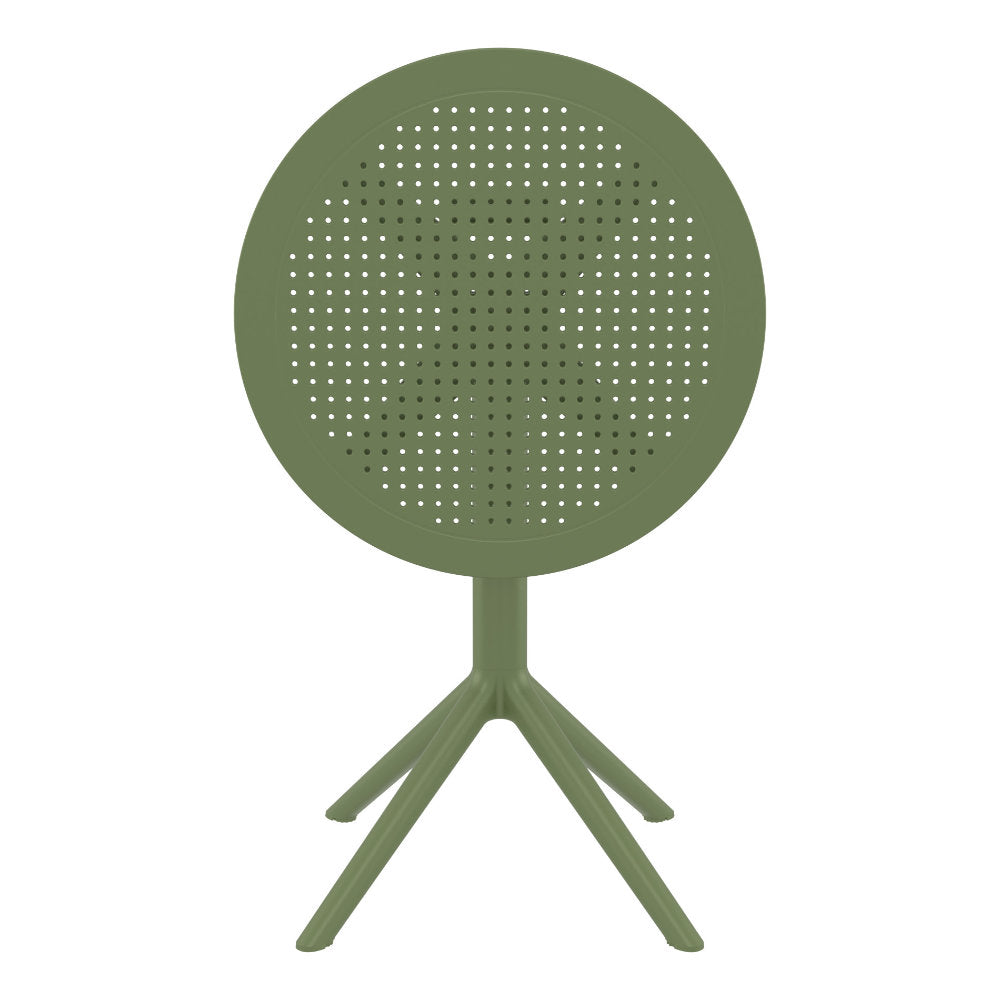 Compamia Sky Round Folding Table 24 inch Black/Taupe/Dark Grey/Olive Green/White
