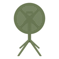Compamia Sky Round Folding Table 24 inch Black/Taupe/Dark Grey/Olive Green/White