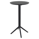 Compamia Sky Round Folding Bar Table 24 inch Black/Dark Gray/Taupe/Olive Green/White