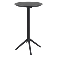 Compamia Sky Round Folding Bar Table 24 inch Black/Dark Gray/Taupe/Olive Green/White