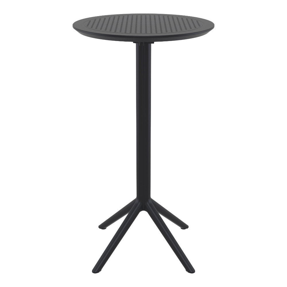 Compamia Sky Round Folding Bar Table 24 inch Black/Dark Gray/Taupe/Olive Green/White