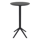 Compamia Sky Round Folding Bar Table 24 inch Black/Dark Gray/Taupe/Olive Green/White