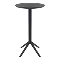 Compamia Sky Round Folding Bar Table 24 inch Black/Dark Gray/Taupe/Olive Green/White