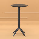 Compamia Sky Round Folding Bar Table 24 inch Black/Dark Gray/Taupe/Olive Green/White