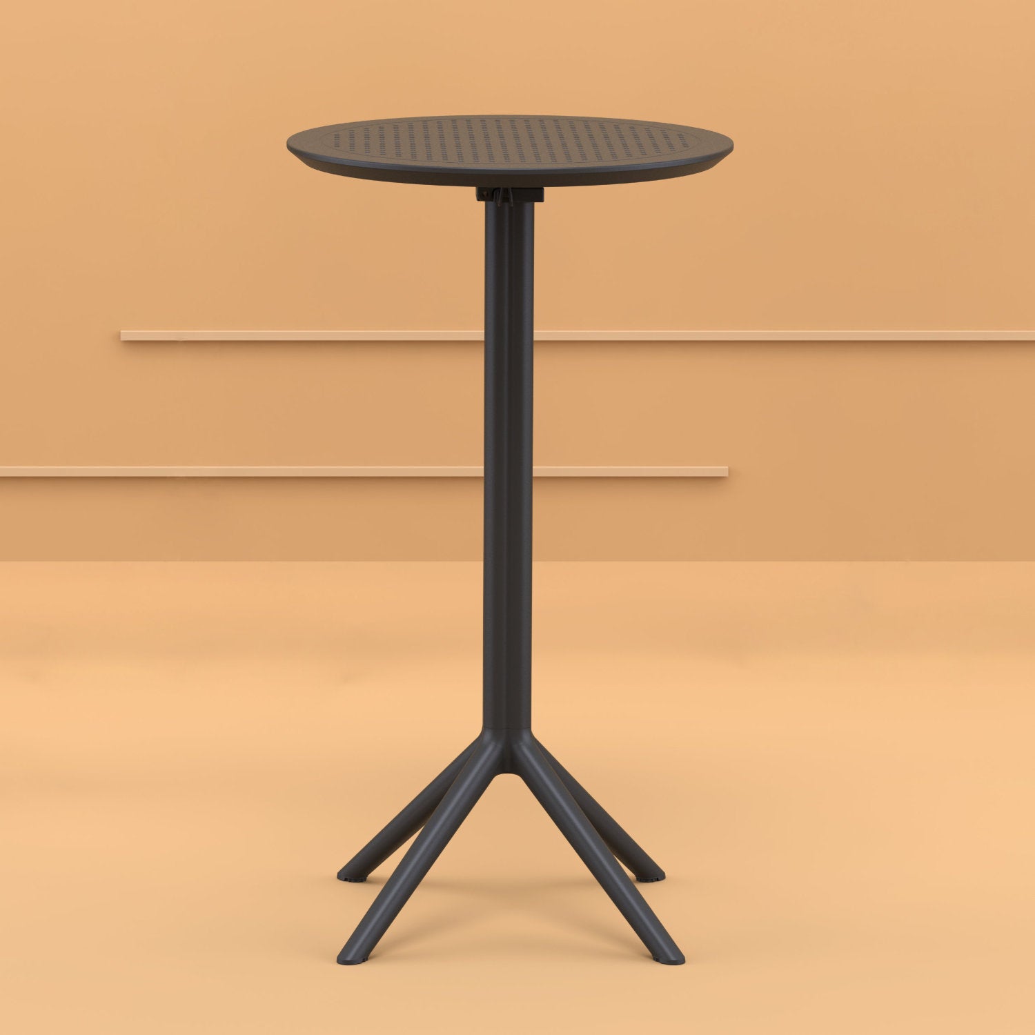 Compamia Sky Round Folding Bar Table 24 inch Black/Dark Gray/Taupe/Olive Green/White