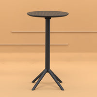 Compamia Sky Round Folding Bar Table 24 inch Black/Dark Gray/Taupe/Olive Green/White