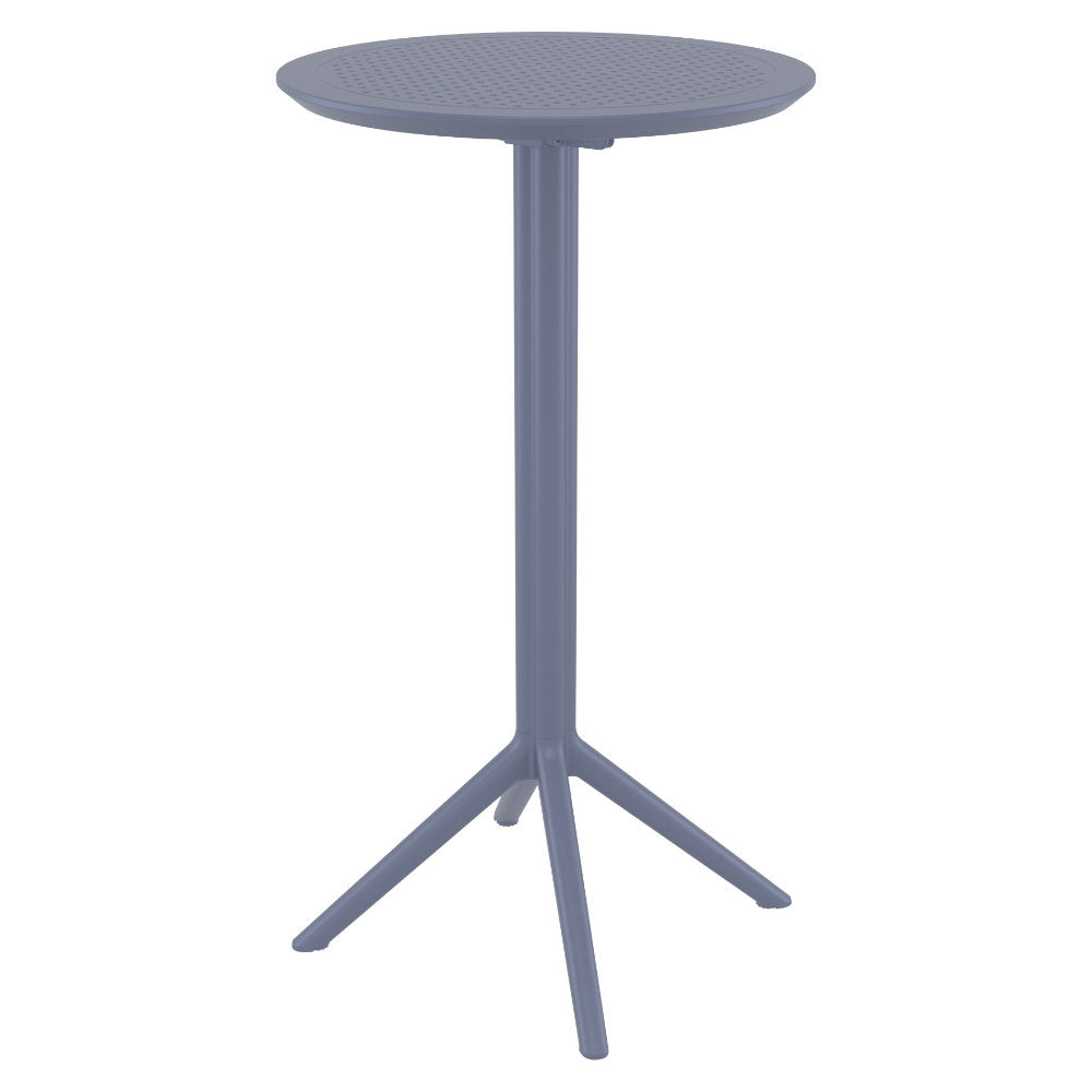 Compamia Sky Round Folding Bar Table 24 inch Black/Dark Gray/Taupe/Olive Green/White