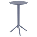 Compamia Sky Round Folding Bar Table 24 inch Black/Dark Gray/Taupe/Olive Green/White