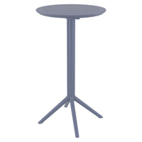 Compamia Sky Round Folding Bar Table 24 inch Black/Dark Gray/Taupe/Olive Green/White