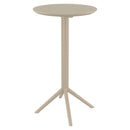 Compamia Sky Round Folding Bar Table 24 inch Black/Dark Gray/Taupe/Olive Green/White