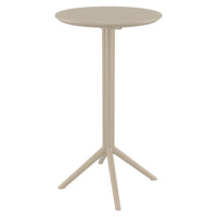 Compamia Sky Round Folding Bar Table 24 inch Black/Dark Gray/Taupe/Olive Green/White