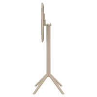 Compamia Sky Round Folding Bar Table 24 inch Black/Dark Gray/Taupe/Olive Green/White