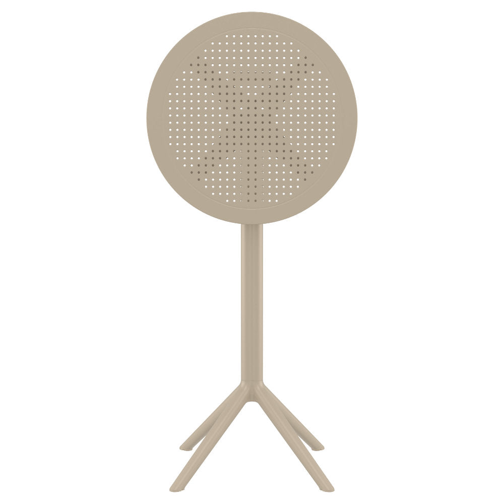 Compamia Sky Round Folding Bar Table 24 inch Black/Dark Gray/Taupe/Olive Green/White