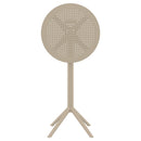 Compamia Sky Round Folding Bar Table 24 inch Black/Dark Gray/Taupe/Olive Green/White