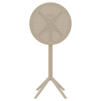 Compamia Sky Round Folding Bar Table 24 inch Black/Dark Gray/Taupe/Olive Green/White