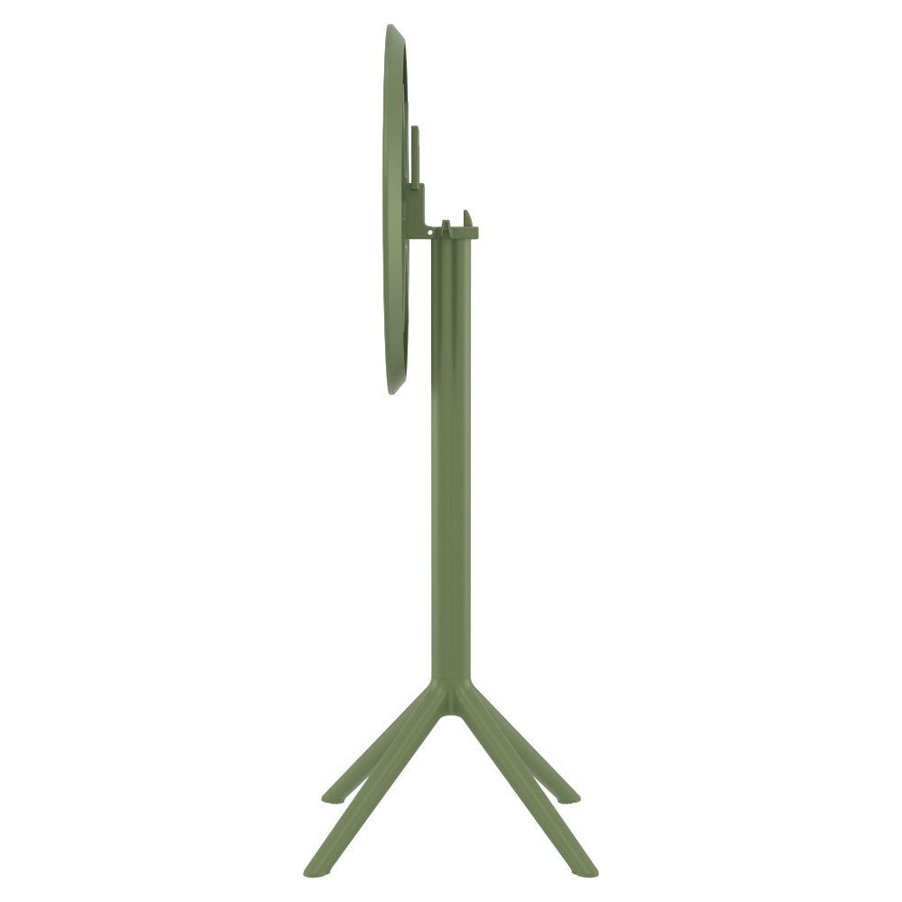 Compamia Sky Round Folding Bar Table 24 inch Black/Dark Gray/Taupe/Olive Green/White